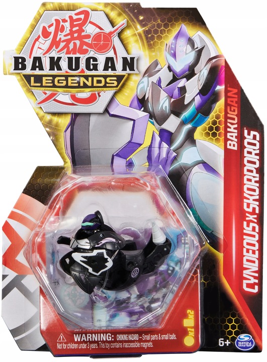 BAKUGAN LEGENDS FIGURKA CYNDEOUS X SKORPOROS KARTY