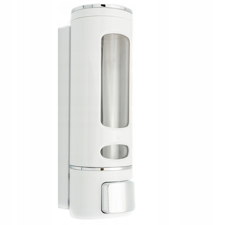 Dozownik ścienny 400ml na mydło, płyn, szampon biały DOZ-02