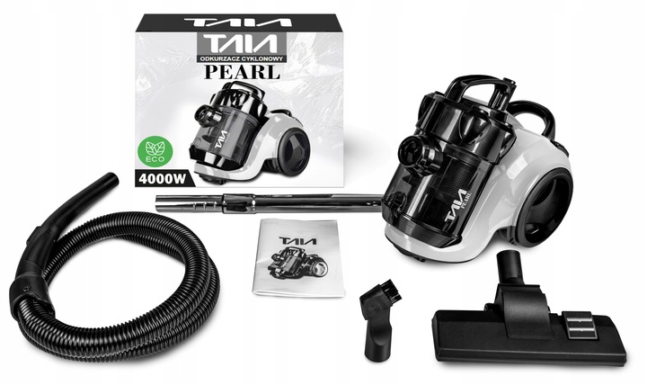 ODKURZACZ CYKLONOWY BEZWORKOWY TAIA HEPA 3L LIMITED EDITION PEARL