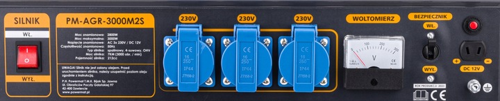 Agregat PRĄDOTWÓRCZY Generator 3000W 230V 12V AVR