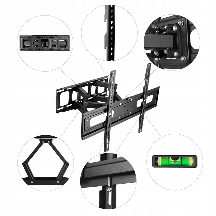 MOCNY UCHWYT do TELEWIZORA LCD LED WIESZAK TV ŚCIENNY OBROTOWY 32-85