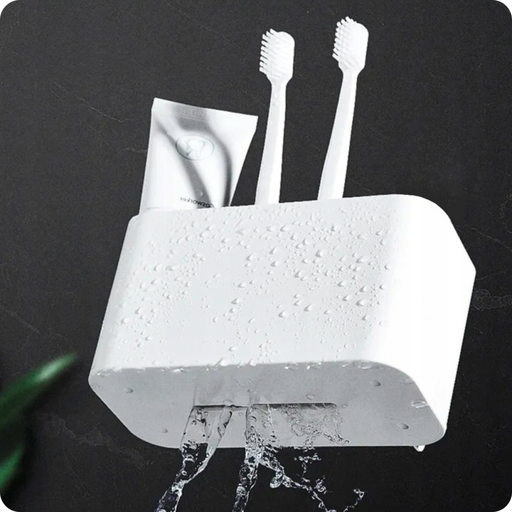 Uchwyt na szczoteczki do zębów Organizer Łazienkowy Pojemnik Wieszak Kubek