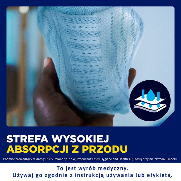 Wkładki urologiczne dla mężczyzn na nietrzymanie moczu TENA Men Level