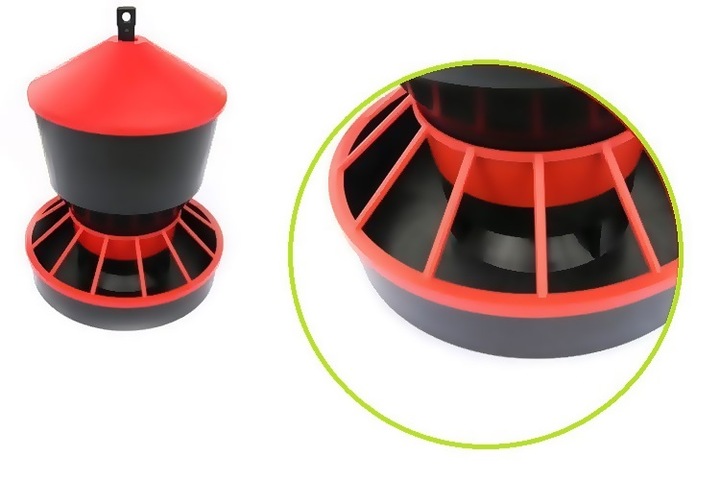 POIDŁO+KARMNIK DLA DROBIU KACZEK GĘSI KUR 6 L+6 KG