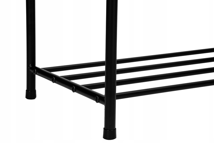 PÓŁKA STOJAK REGAŁ SZAFKA NA BUTY OBUWIE METALOWY CZARNY 2 PÓŁKI