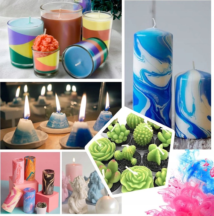 Zestaw barwników do świec wosku żelu 12 kolorów