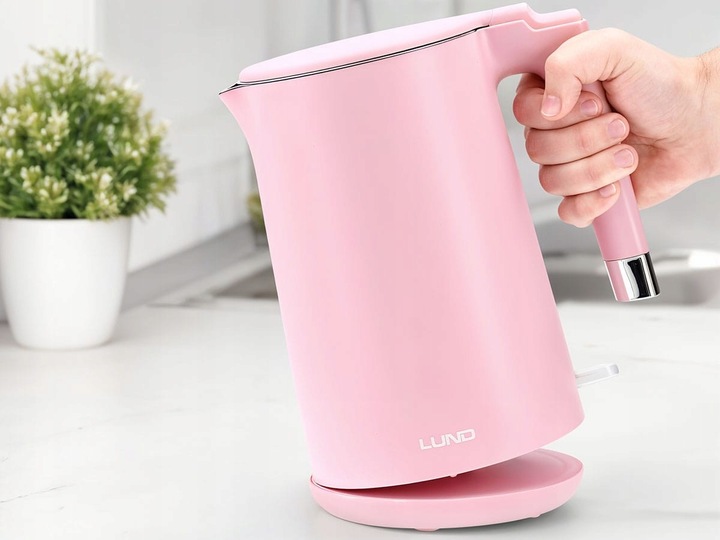 CZAJNIK ELEKTRYCZNY LUND 2200W 1,5L RÓŻOWY PODWÓJNE ŚCIANKI