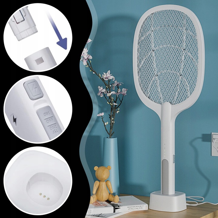 ELEKTRYCZNA ŁAPKA NA MUCHY PACKA NA OWADY KOMARY RAŻĄCA PRĄDEM