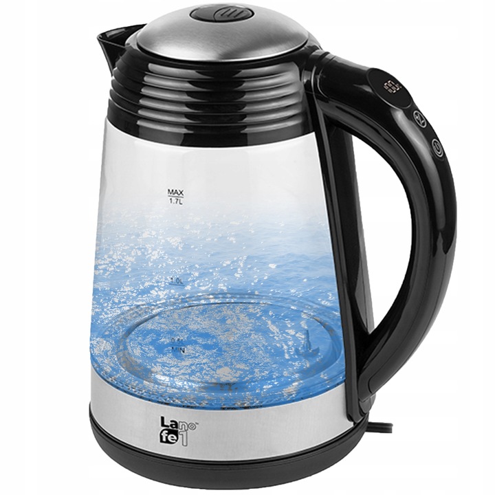 CZAJNIK ELEKTRYCZNY BEZPRZEWODOWY 1,7l 2200W SZKLANY LED REGULACJA