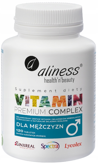 ALINESS Vitamin Premium Complex WITAMINY I MINERAŁY DLA MĘŻCZYZN 2x120 tab.