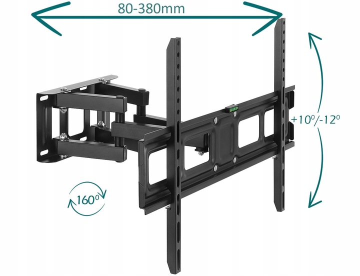 EXTRA MOCNY OBROTOWY UCHWYT na TELEWIZOR WIESZAK TV 32-80 cali