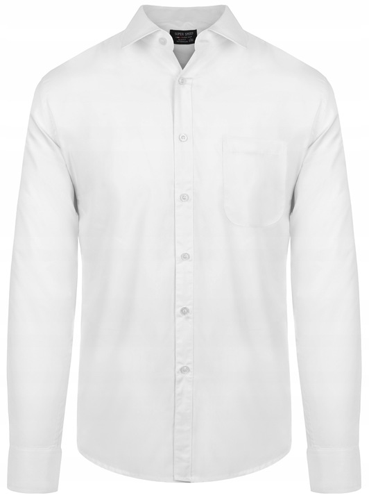 KOSZULA BIAŁA ELEGANCKA KLASYCZNA - BAWEŁNA 42/43