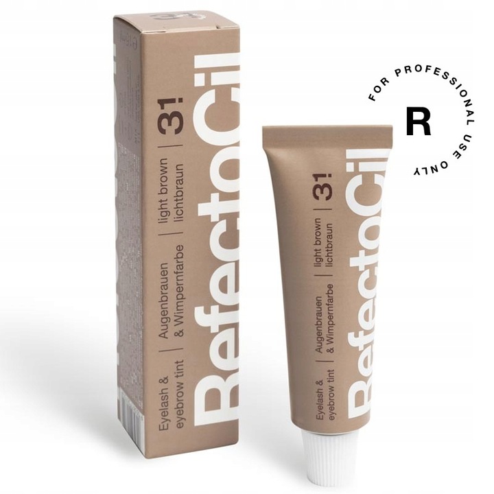 Brązowa henna do brwi i rzęs Henna żelowa RefectoCil 3.1 Zestaw do henny