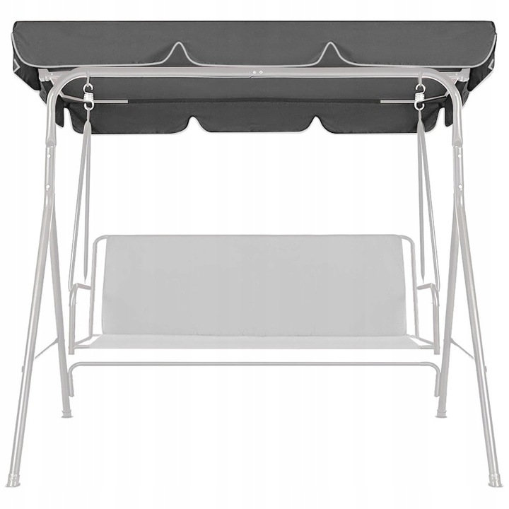 Daszek osłona do hustawki ogrodowej 112x166cm graf