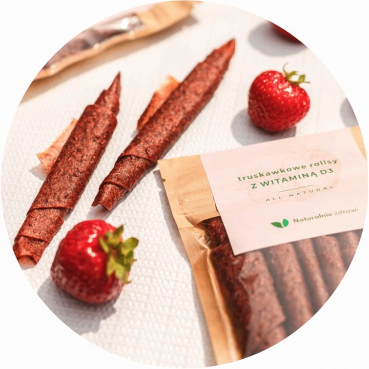 Rollsy truskawkowe wzbogacone witaminą D3 50g