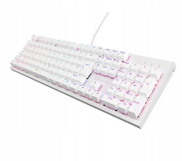 Klawiatura mechaniczna Genesis Thor 303 RGB Outemu Peach Silent Biała