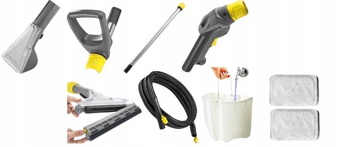 ODKURZACZ PIORĄCY PROFESJONALNY KARCHER PUZZI 10/1 +ZESTAW CHEMII DO