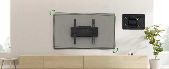 Certyfikowany Solidny Obrotowy Uchwyt do Telewizora Wieszak TV 32"-80" VESA