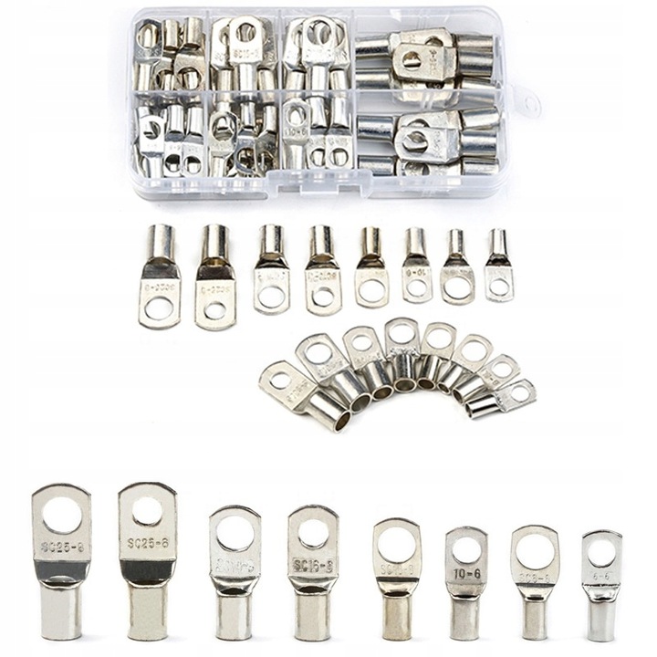 ZACISKARKA KOŃCÓWEK KABLI PRZEWODÓW PRASKA TULEJKI 6-50mm2 + 60