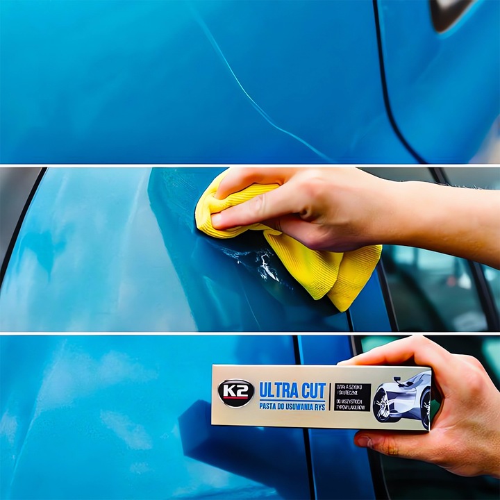 ZESTAW PASTA WOSK KOLORYZUJĄCY DO USUWANIA RYS NA RYSY Z LAKIERU CZARNEGO