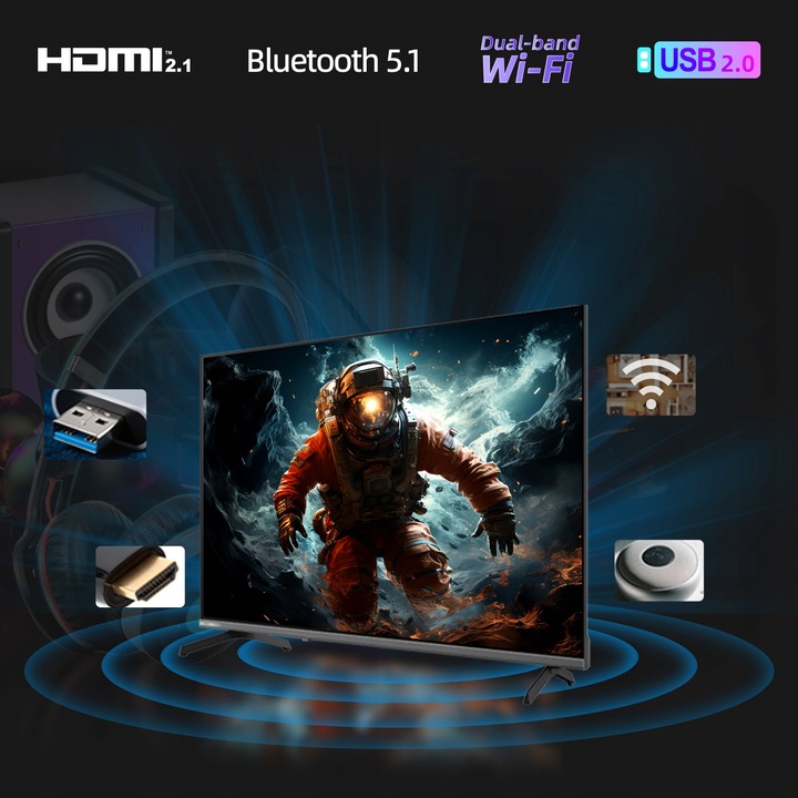 Telewizor QLED CHiQ U43QST 43 Cale 4K UHD Smart Google TV Dolby Audio