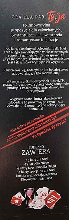 TY I JA EROTYCZNA GRA KARCIANA DLA ZAKOCHANYCH PAR PIKANTNE KARTY DLA WAS