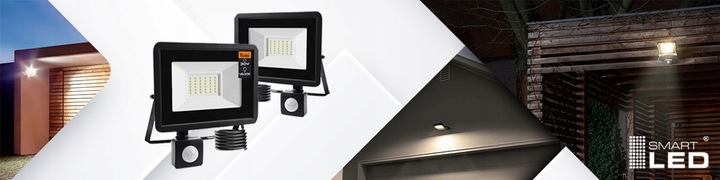 Naświetlacz LED SLIM 30W halogen czujnik ruchu zmierzchu reflektor halogen