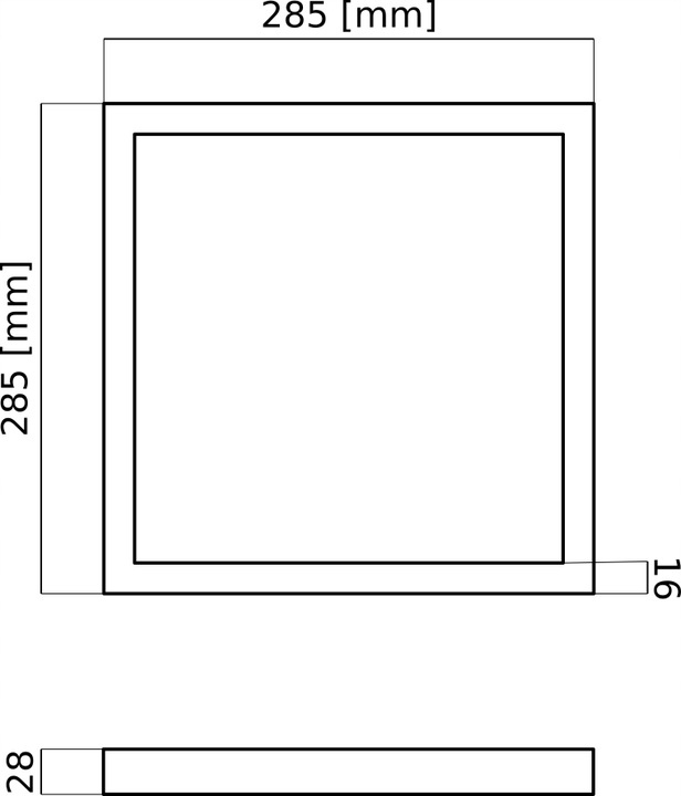 Panel LED plafon natynkowy 24W PREMIUM EMC