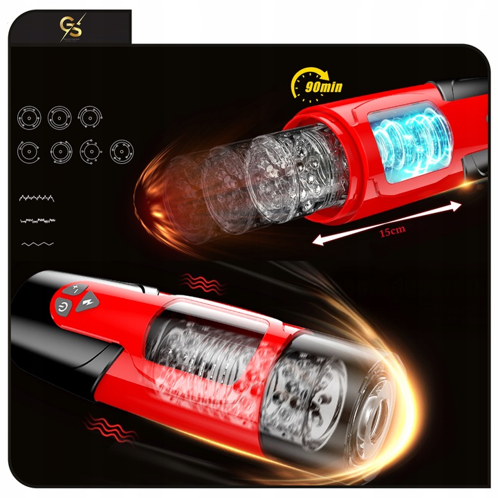 AUTOMATYCZNY MASTURBATOR MĘSKI SSĄCO ROTUJĄCY DLA MĘŻCZYZN POSUWISTY