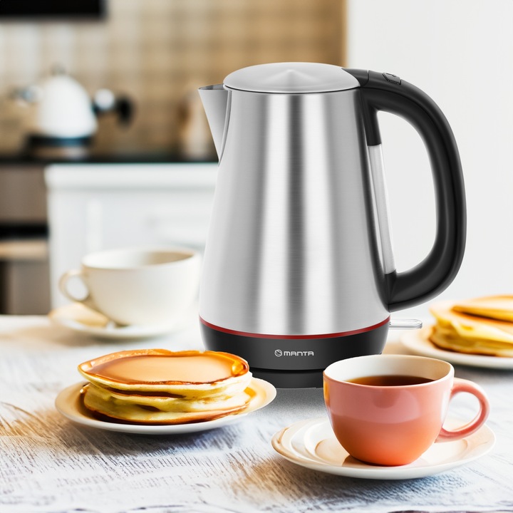 CZAJNIK ELEKTRYCZNY bezprzewodowy MOCNY stalowy stal nierdzewna 2200W