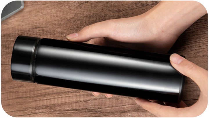 TERMOS KUBEK TERMICZNY BIDON NA KAWĘ HERBATĘ LED 500ML DUŻY SZCZELNY SMART