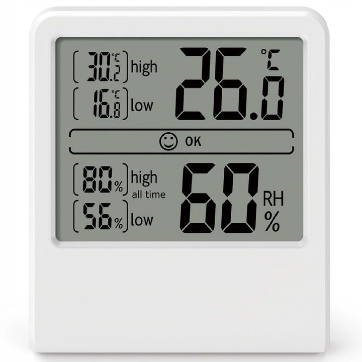 TERMOMETR POKOJOWY DOKŁADNY ELEKTRONICZNY BEZPRZEWODOWY Z HIGROMETREM
