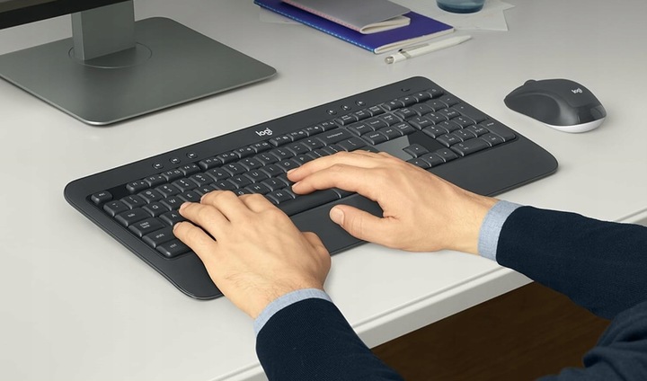 Zestaw Logitech MK540 Bezprzewodowy Klawiatura i Mysz QWERTY czarny