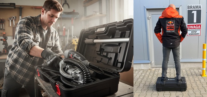 SZLIFIERKA ŻYRAFA GIPSU GŁADZI ŚCIAN TYNKÓW LED WALIZKA Majster PRO