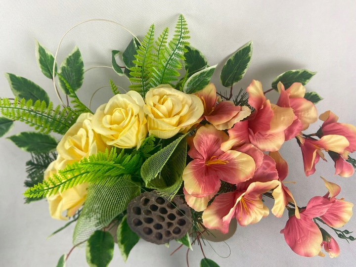 Stroik na cmentarz GRÓB kompozycja ZESTAW flakon