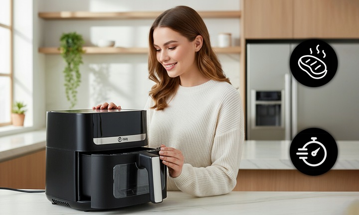 FRYTKOWNICA BEZTŁUSZCZOWA ISAJ AR2 AIRFRYER 8L XL 1800W