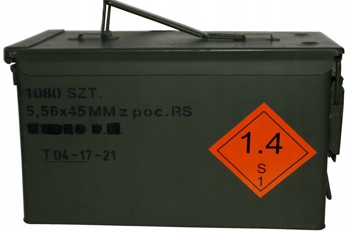 SKRZYNKA SKRZYNIA METALOWA PO AMUNICJI WOJSKOWA M2A1 NATO JAK NOWA