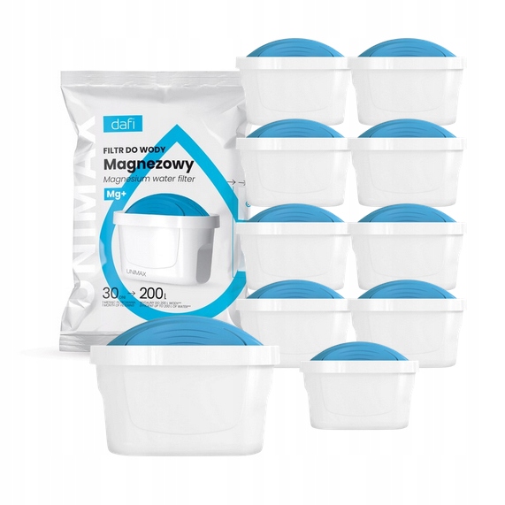 10szt. WKŁAD FILTR DAFI UNIMAX MAGNEZ MG+