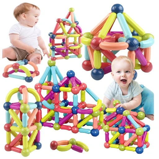 KLOCKI MAGNETYCZNE MAGNETIC STICKS Edukacja 66 EL