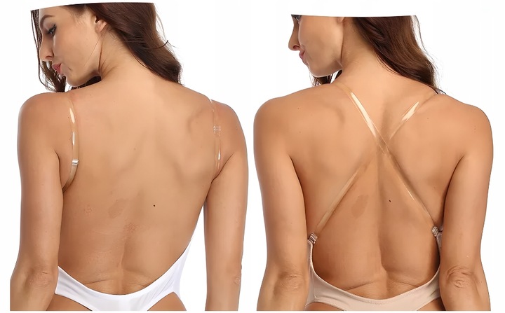 BODY DAMSKIE WYSZCZUPLAJĄCE STRINGI BIELIZNA POD SUKIENKĘ BEZ PLECÓW S BEŻ