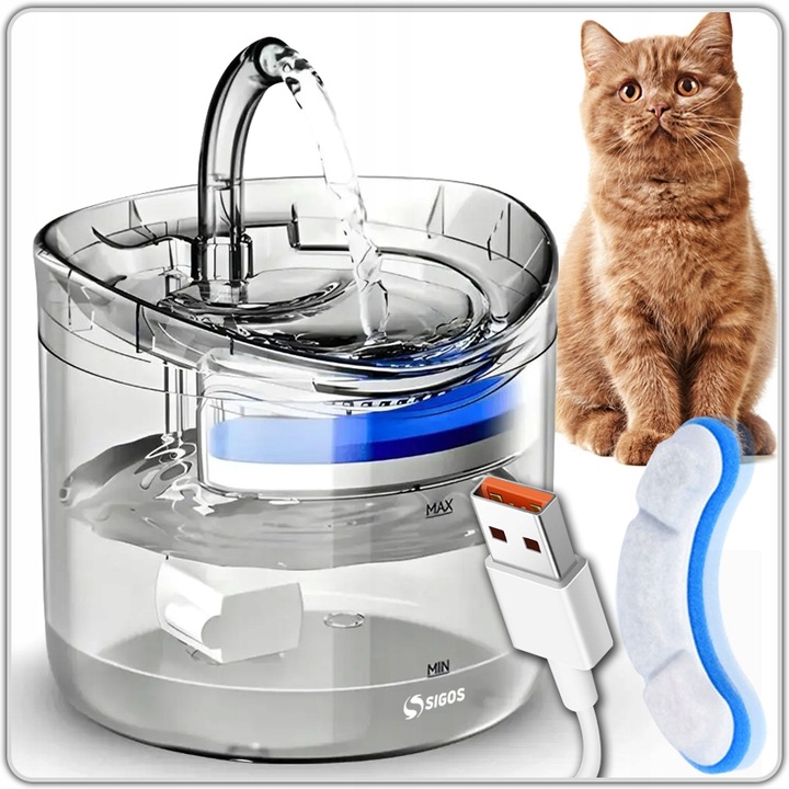 Poidło Poidełko Automatyczne Fontanna Wodna dla Kota Psa Filtr