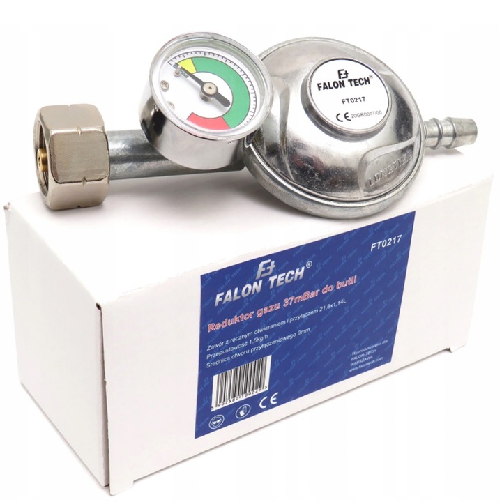 WĄŻ DO GAZU 2M REDUKTOR GAZOWY DO BUTLI Z MANOMETREM 11KG OPASKI USZCZELKI