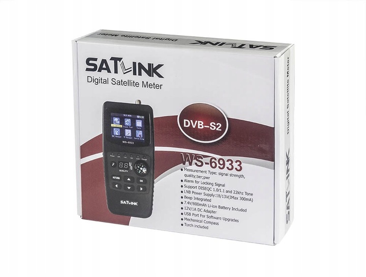 Miernik Satelitarny DVB-S/2 Satlink WS-6933 Sygnał do ustawień anteny
