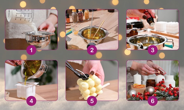 ZESTAW DO ROBIENIA ŚWIEC DIY WYROBU ŚWIECZEK SOJOWYCH 21w1 PREZENT