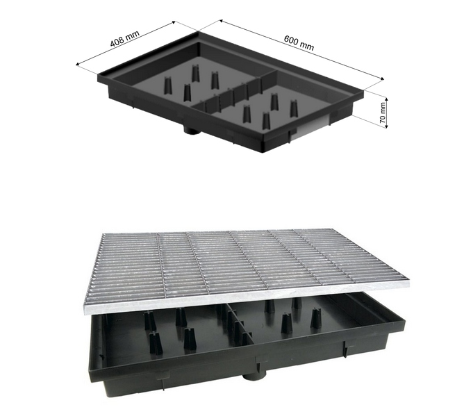 Wycieraczka z kratą Ocynk Komplet - Doskonała