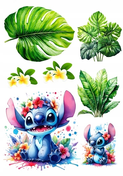 Wydruk CUKROWY jadalny masa cukrowa LILO I STICH STITCH STICZ zestaw