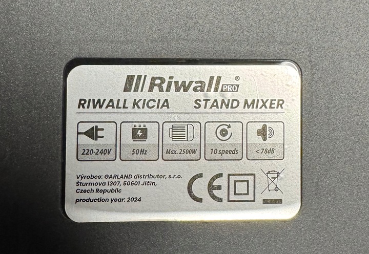 ROBOT KUCHENNY PLANETARNY MIKSER 2500W 7w1 WIELOFUNKCYJNY 4L RIWALL