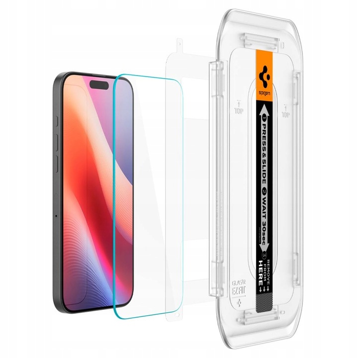 ZESTAW 2 SZT. SZKŁO HARTOWANE DO IPHONE 16 PRO SPIGEN EZ FIT Z APLIKATOREM