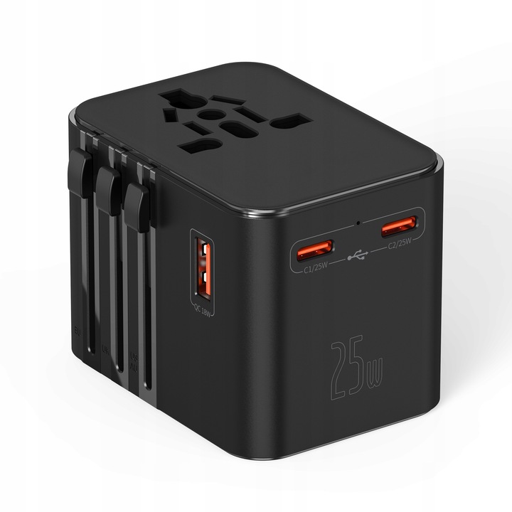 Uniwersalna Przejściówka ADAPTER Gniazda USA UK EU AUST Ładowarka USB