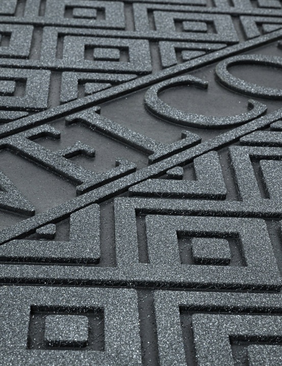 WYCIERACZKA POD DRZWI ZEWNĘTRZNA GUMOWA WEJŚCIOWA WELCOME BŁYSZCZĄCA